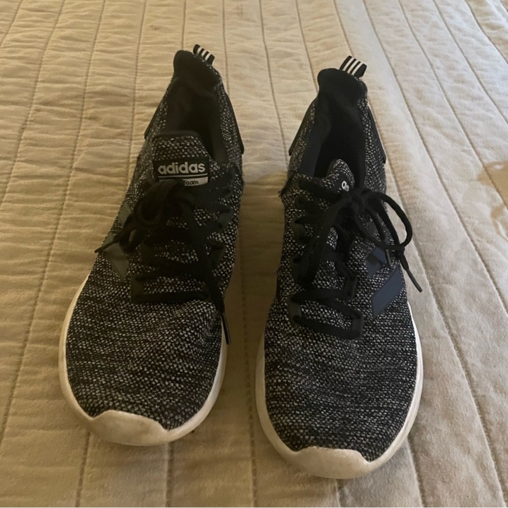 Adidas Black and White Athletic Shoes